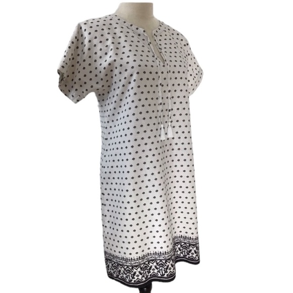 Vineyard Vines Boho Geometric Linen Blend Short Sleeve Shift Dress Size 2 NEW - Picture 6 of 7